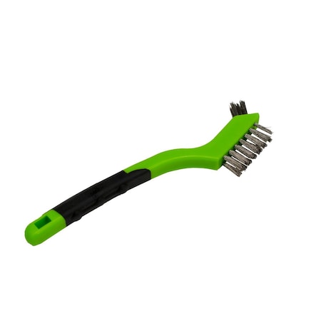 Forney Scratch Brush With Plastic Handle, Stainless Steel, 3 X 7 Rows 70525